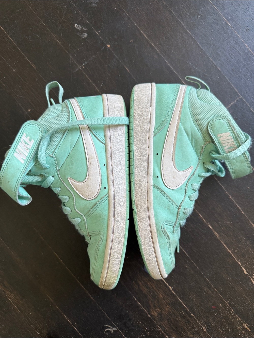 Nike High-Top Sneakers in Mint Teal with White Swoosh